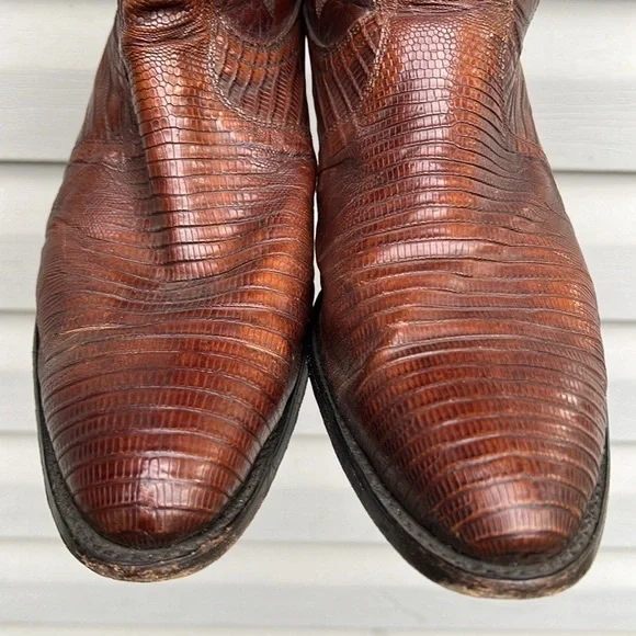 Dan Post | Tobacco Brown Leather Mens Cowboy Western Boots Size 12 - Picture 5 of 6